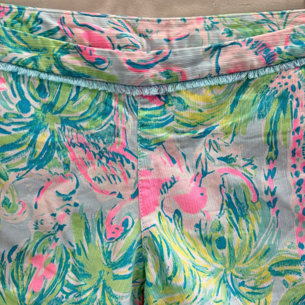 Lilly Pulitzer Adie Short Seasalt Blue on Parade Neon Tropical Flamingo Preppy 0 - Picture 4 of 9